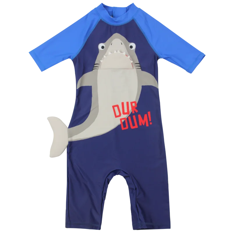 Julysand Boys  Swimwear Handsomne One Piece Swimsuit Kids Shark Cartoon Printed UPF 50+  High-end Bathing Suit for Boy