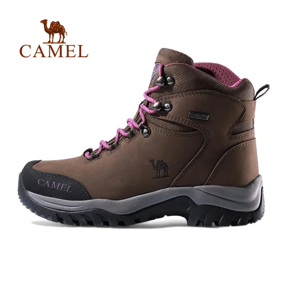 CAMEL/Женская обувь с высоким берцем; прочные нескользящие теплые ботинки для альпинизма и походов; военные тактические ботинки - Цвет: 635Coffee Female