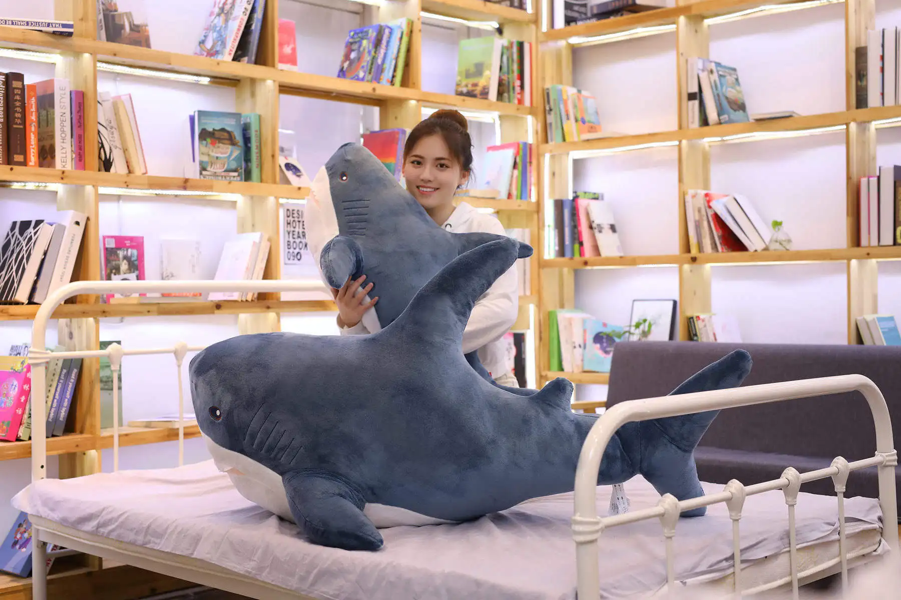 Стиль Знаменитостей акулы Плюшевые игрушки Подушка для спины Megalodon детская кровать подушка подарок