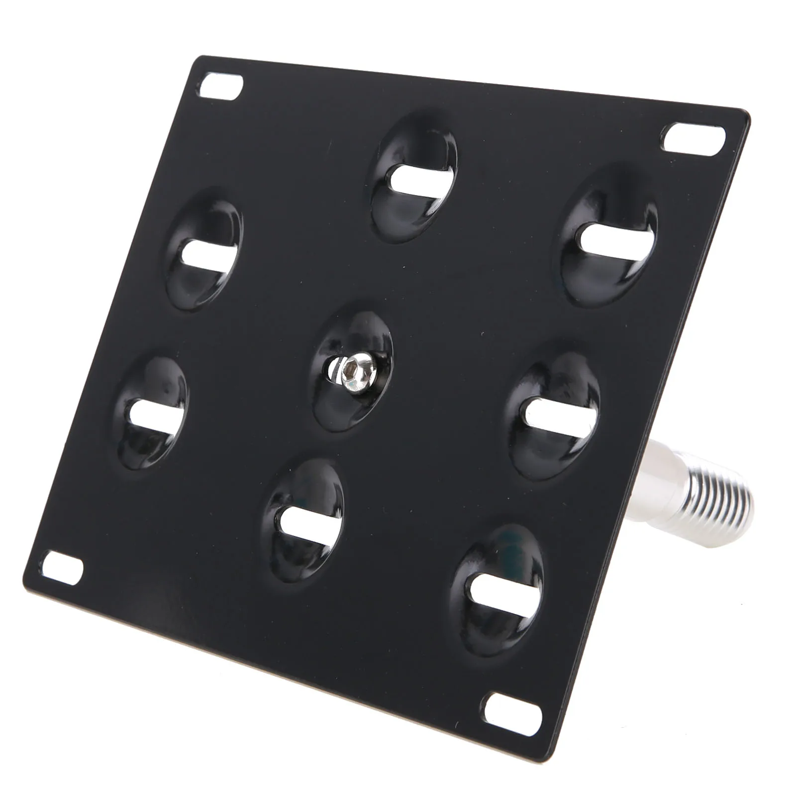 IJDMTOY No Drill Front Bumper Tow Hook License Plate Mounting Bracket