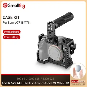 

SmallRig A7iii Cage Kit for Sony A7R III/A7III Camera With Top NATO Handle+NATO Rail+HDMI Cable Clamp Cage Kit -2096