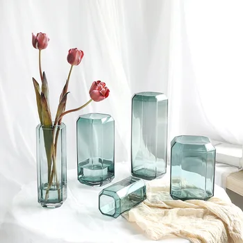 

Nordic style glass vase floral flower arrangement hydroponic green plant decoration ornaments Home Decoration gift flower vase