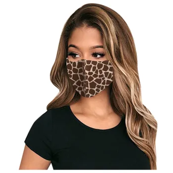 

1/3/6/10 PC Adult Mouth Masks Leopard Print Ice Silk Washable Against Dusts And Haze Unisex Face Cover Mascarar Mascarilla