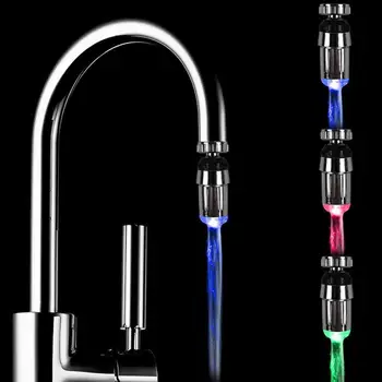 

Zhangji Bathroom Temperature Control 3 Color Water Power Shower Tap light Water Saving Kitchen Aerator Led Faucet Aerator Light
