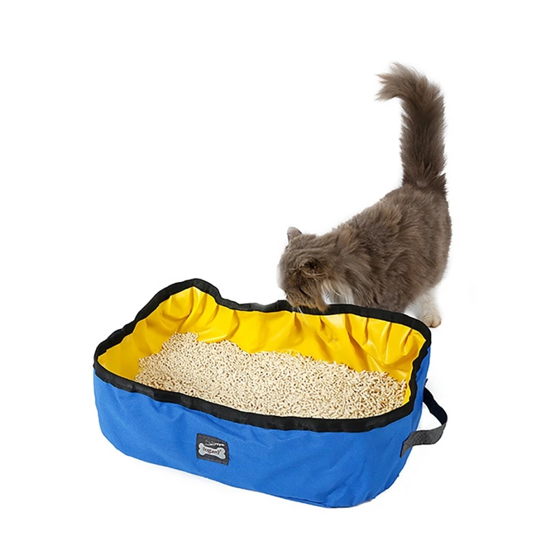Складная кошечка/Банни кровати путешествия складной кошачий ящик для мусора открытый для помёта для домашних животных сковорода
