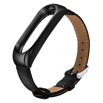 

Bracelet for Xiaomi Mi Band 3 4 Sport Strap watch leather wrist strap For xiaomi mi band 3 4 bracelet Miband 4 3 Strap BLACK D8