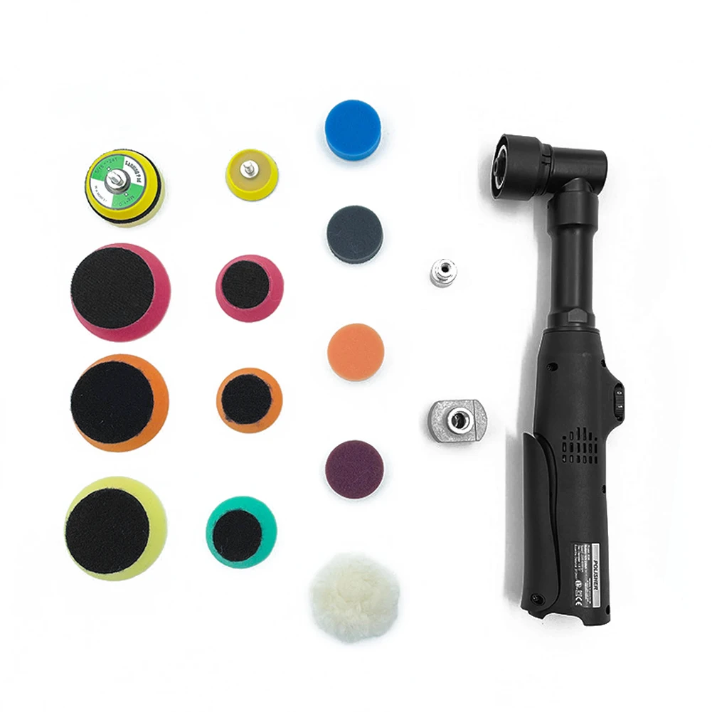 Meterk 220V Car Polishing Machine Mini Electric Auto Polisher Handheld Rechargeable Car Polishing and Waxing Machine Kit car polisher electric polisher