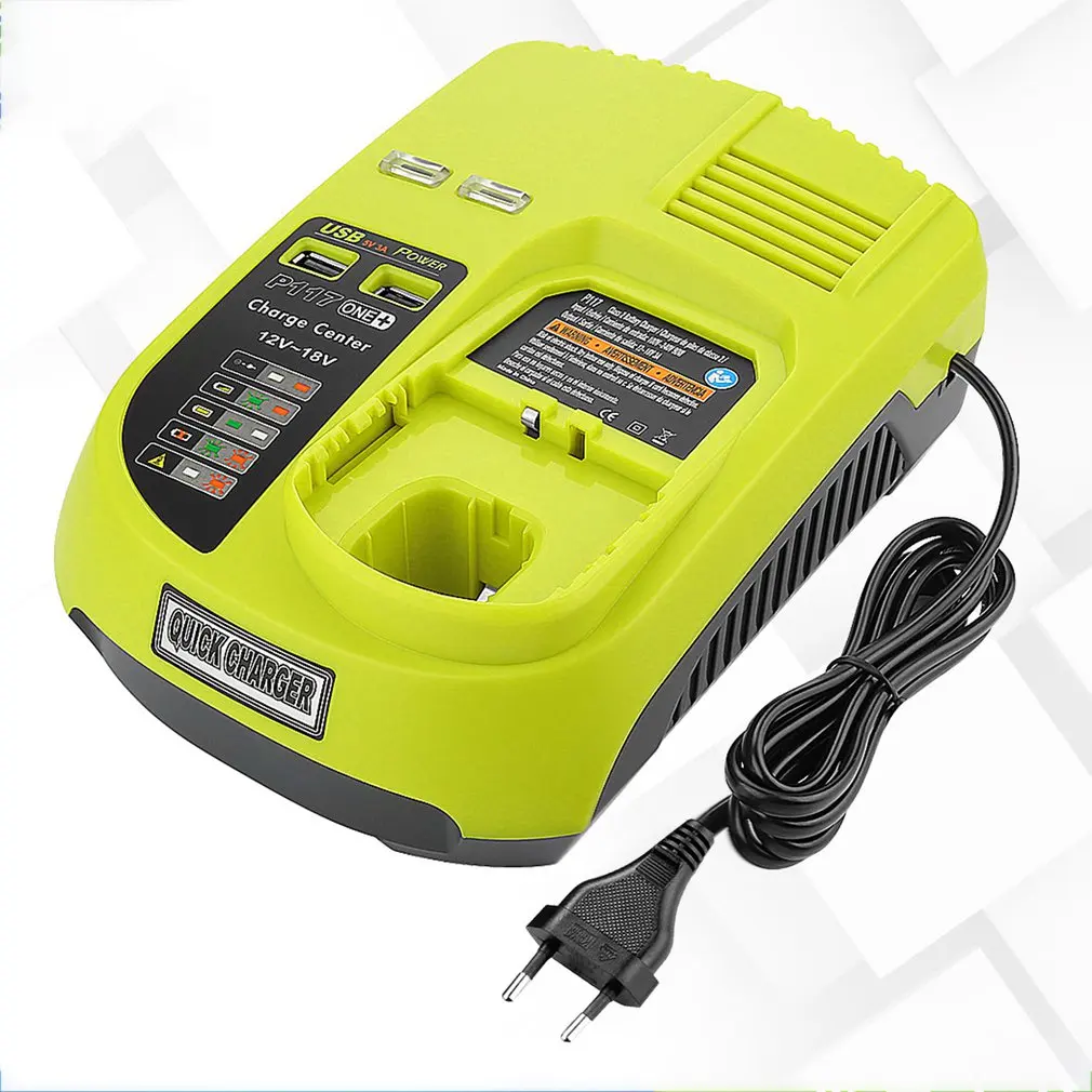 12 V-18 V литий-ионный никель-кадмиевый аккумулятор/металл-гидридных или никель Универсальный перезаряжаемый аккумулятор Зарядное устройство пакет Мощность инструмент для Ryobi One+ P117 по стандартам ЕС/США/AU/UK