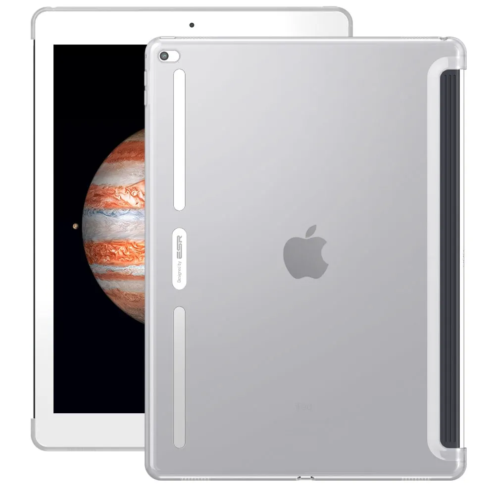 Чехол для iPad Pro 12,9, ESR идеально сочетается с Умной клавиатурой, тонкий мягкий ТПУ бампер, задняя крышка для iPad Pro 12,9 - Цвет: White