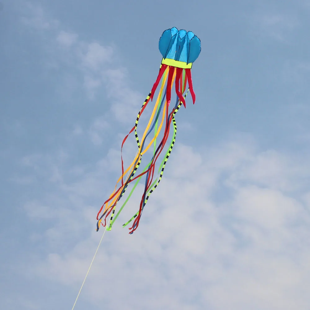 Открытый Забавный Летающий мягкий надувной воздушный змей Медуза игрушки с длинными хвостами для детей audlts