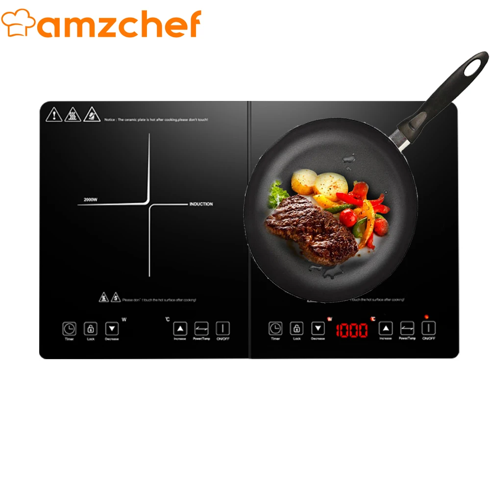 Amzchef Induction Hob Cooker 2 Stove With Ultrathin Body Control 10