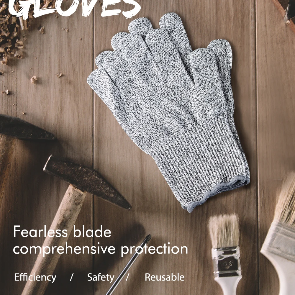 Цин S до XL устойчивые к порезам перчатки уровень 5 Защита Высокое качество пищевой безопасности порезы перчатки для кухни и промышленности