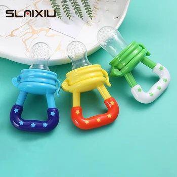 Baby Teether Nipple pacifier clips Infant Vegetable Fruit Teething Toy Ring Chewable Soother Safety Feeder Bite Food BPA Free 1