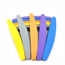 10 pçs/set Prego Lixar Arquivos Buffer Do Bloco Manicure Pedicure 100/180 Gel Meia Lua Polonês Arquivos Coloridos Ferramentas de Unhas Profissionais(China)