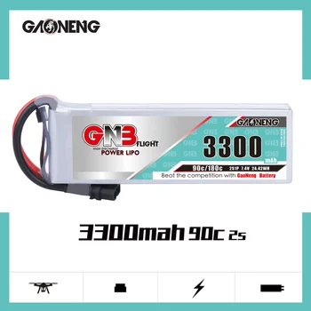 

Gaoneng GNB GNB 3300MAH 2S 90C 7.4V XT60 XT90 T Plug For RC FPV Racing Drone Quadcopter Airplane RC Car Helicopter