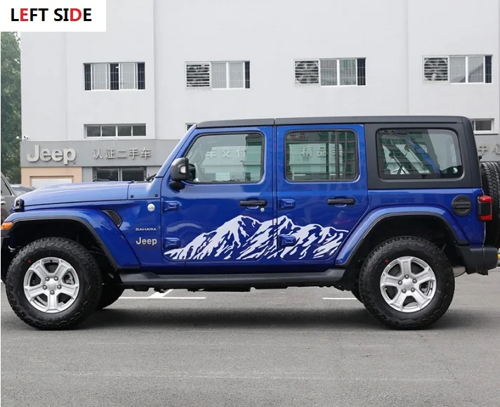 Левая сторона настроить личность применима к Jeep Wrangler модифицированный стикер тела тянуть цветок аксессуары
