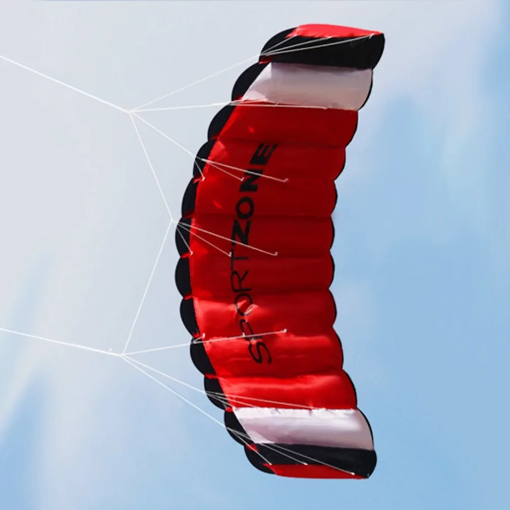 1.8m Dual Line Parachute Stunt Kite Outdoor Fun Fly with Flying Tool Parafoil Kite Outdoor Beach Fun Sport Good Flying Kite Toy free shipping 12m centipede kite large soft kite flying string line 4color cometas de viento parapente linha