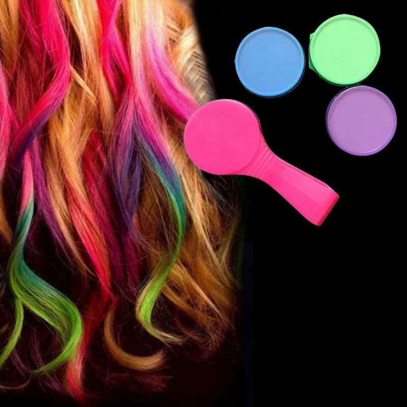 4 цвета временный цвет волос мел порошок Красота Макияж для вечеринки по случаю