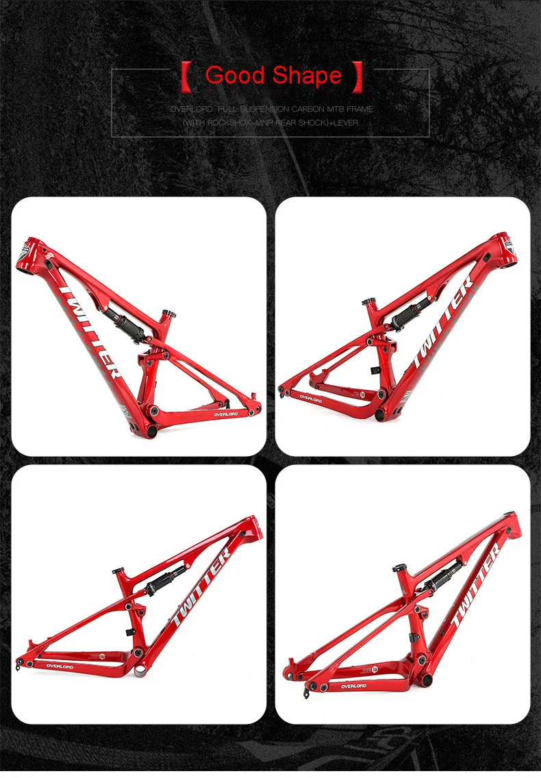 Mtb перегрузка полная подвесная карбоновая рама крест-кол XC Fat Bike 12*148 мм задний амортизатор 190*50 мм шины 27,5*3,0 29*2,35