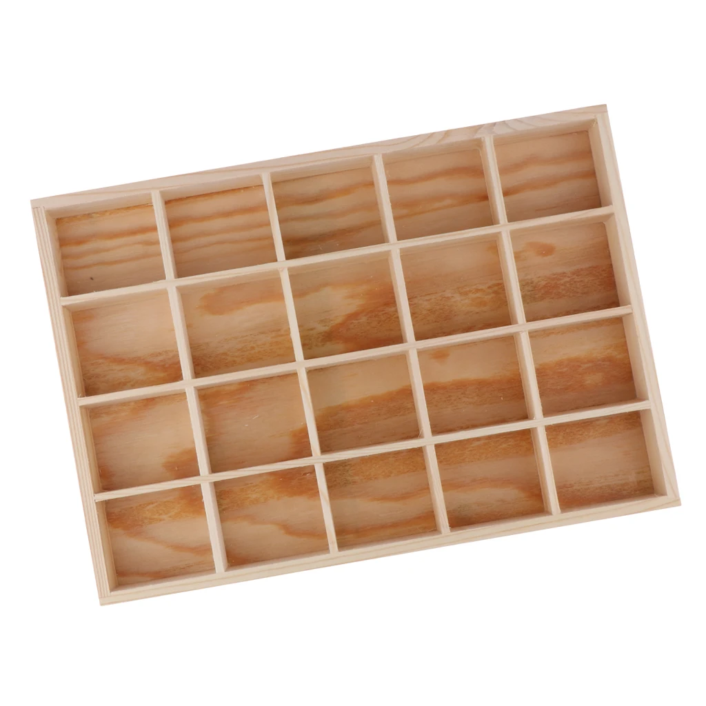

Jewelry Display Tray Home Decor Supplies Multi-grid Wooden Jewelry Box Organizer Gift Box