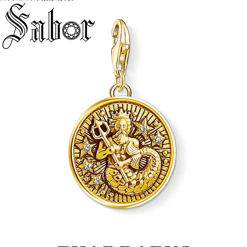 Очаровательные женские и мужские посеребренные подвески из золота 2020 пробы со