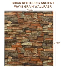Self Adhesive 3D Retro Brick Pattern Wallpaper Foam Waterproof Antifouling Wall Paste DIY Living Room Bar Wall Decoration