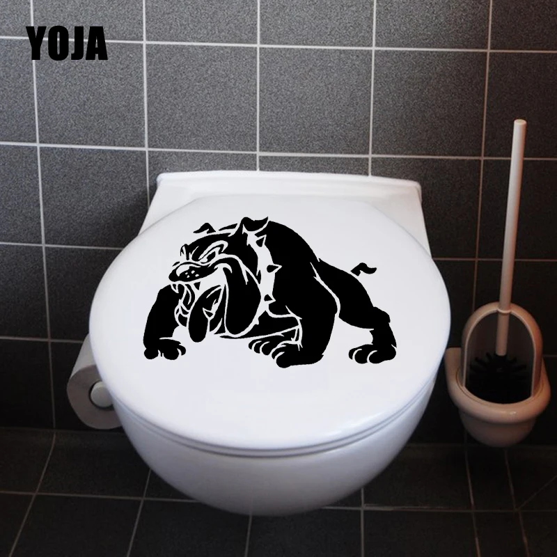 YOJA 23.7X14.2CM Intereting стены Стикеры морской пехоты Бульдог наклейки для унитаза