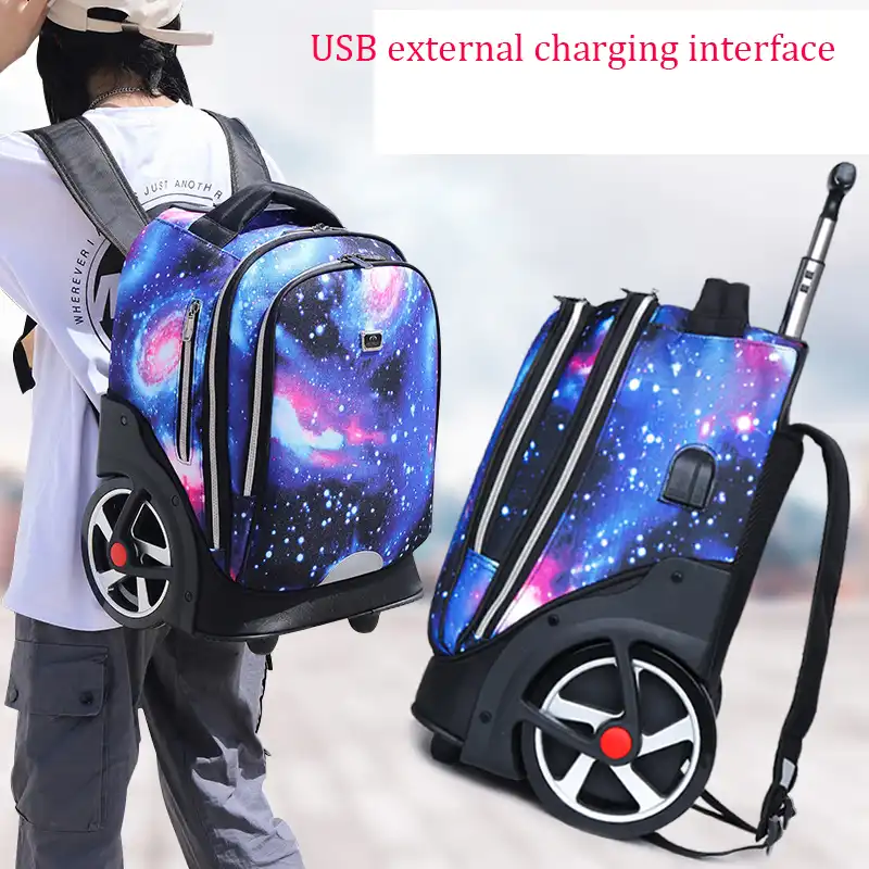 rolling backpack with usb charger