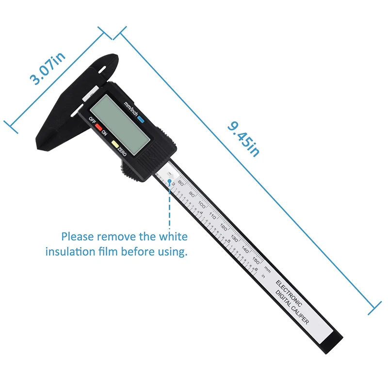 6 дюймов 0-150 мм электронные цифровые Штангенциркули большой экран из нержавеющей стали деревообрабатывающие измерительные приборы