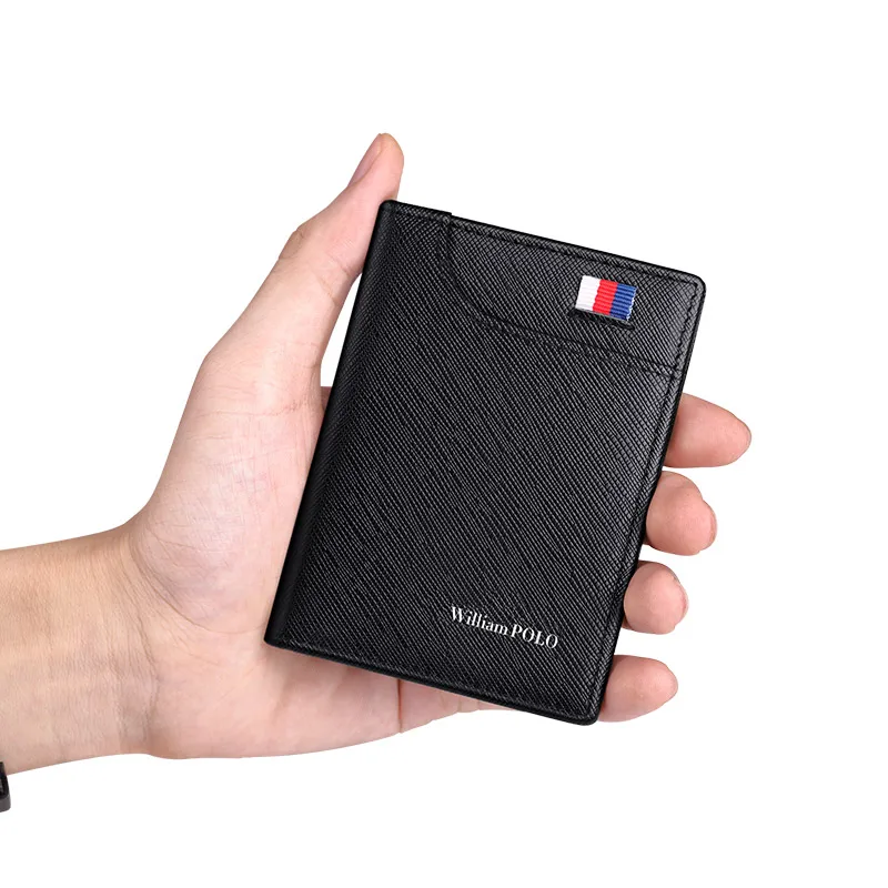 Men's Mini Wallet Card Holder ultra thin leather short Wallet