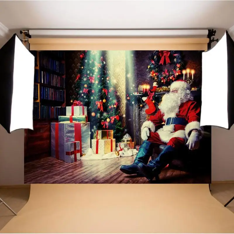 Christmas Background Cloth Snowman Backdrop Cloth Photo Studio Room Family Home Party Decor 0.9x1.5m