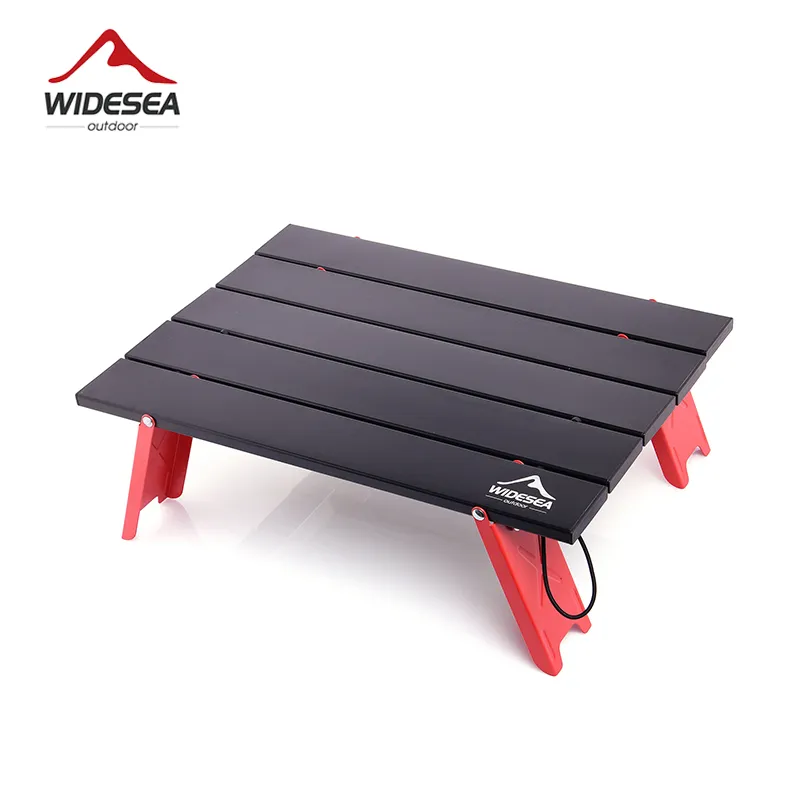 Widesea Camping Mini Portable Foldable Table for Outdoor Picnic Barbecue Tours Tableware Ultra Light Folding Computer Bed Desk 1