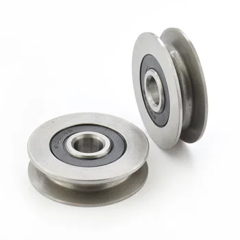 

12*50*13mm 6301RS bearing steel bearings, U grooves V round bottom 5cm pulley, 6mm guide wheel, wire rope lifting wheel