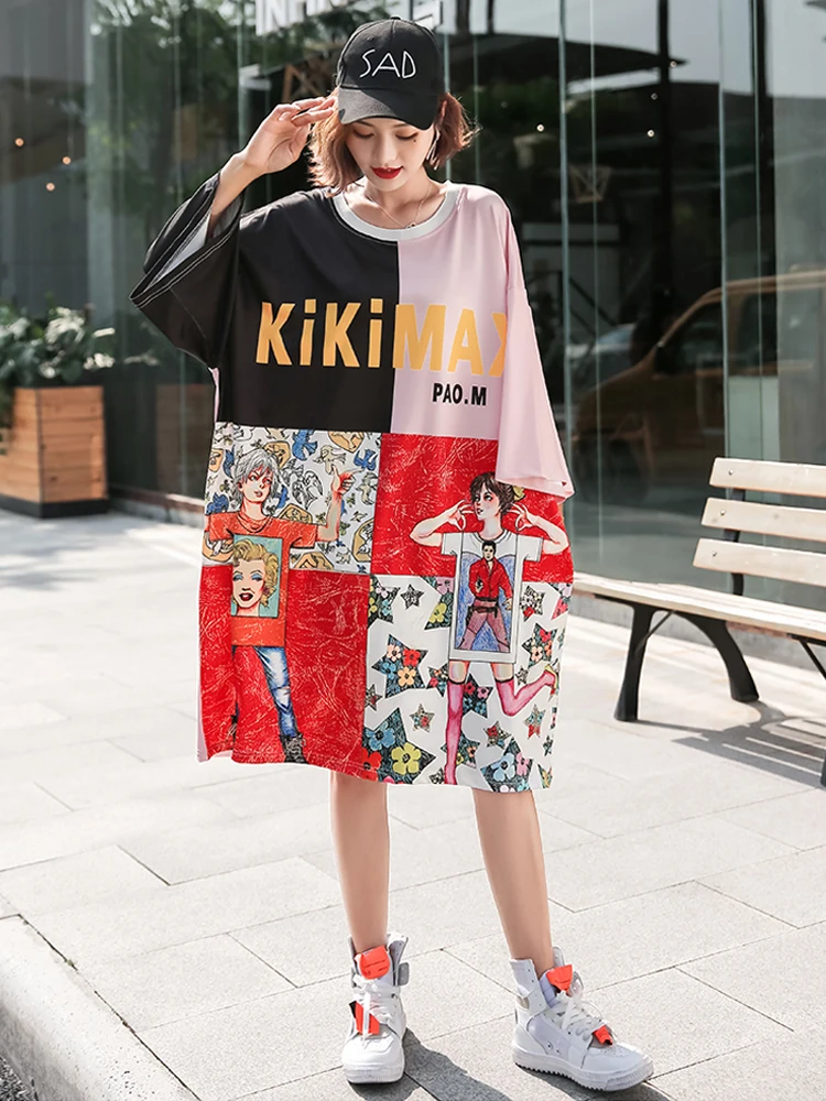 Очень большой размер свободные летние прилив бренд жира мм крышка живот футболка