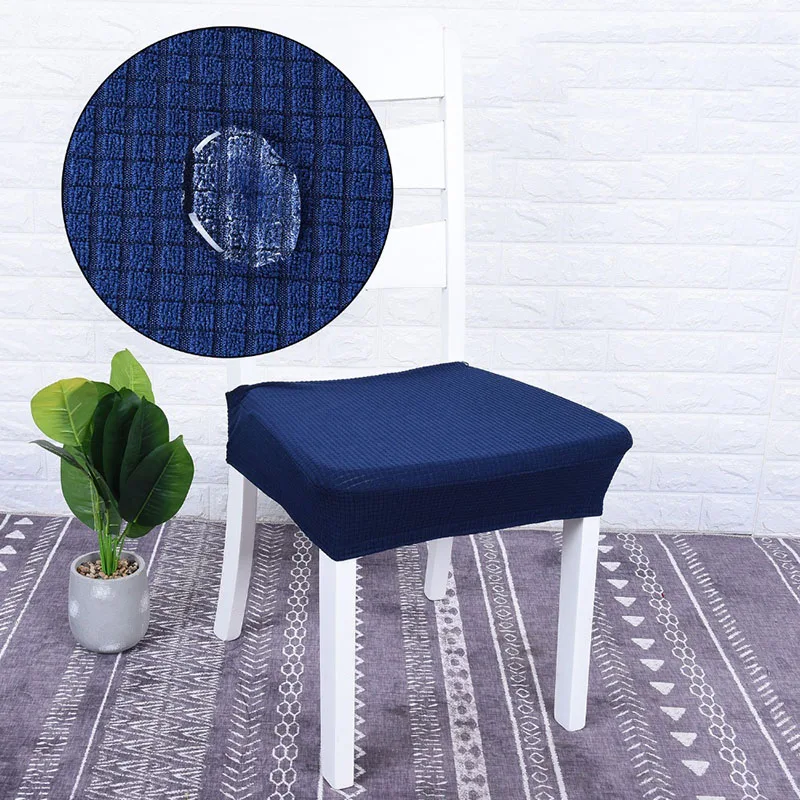Чехол для стула для столовой, универсальный размер, водонепроницаемый чехол для стула, защитный чехол для кухонного сиденья - Цвет: Dark Blue