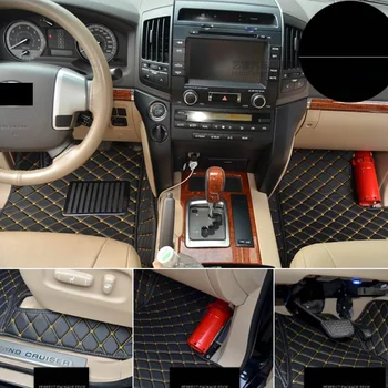 

leather car floor mats for toyota land cruiser 2009 2010 2011 2012 2013 2014 2015 2016 2017 2018 lc200 carpet foot 200