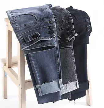 

Denim wide-leg pants women's high waist casual loose em8 spring and summer thin straight thin jeans 2021K9-01-11