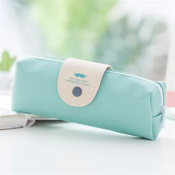

Cute Kawaii Canvas Pencil Case High Capacity Pen Bags PU Leather Pencil Bags For Children Gift School Supplies Korean Stationery