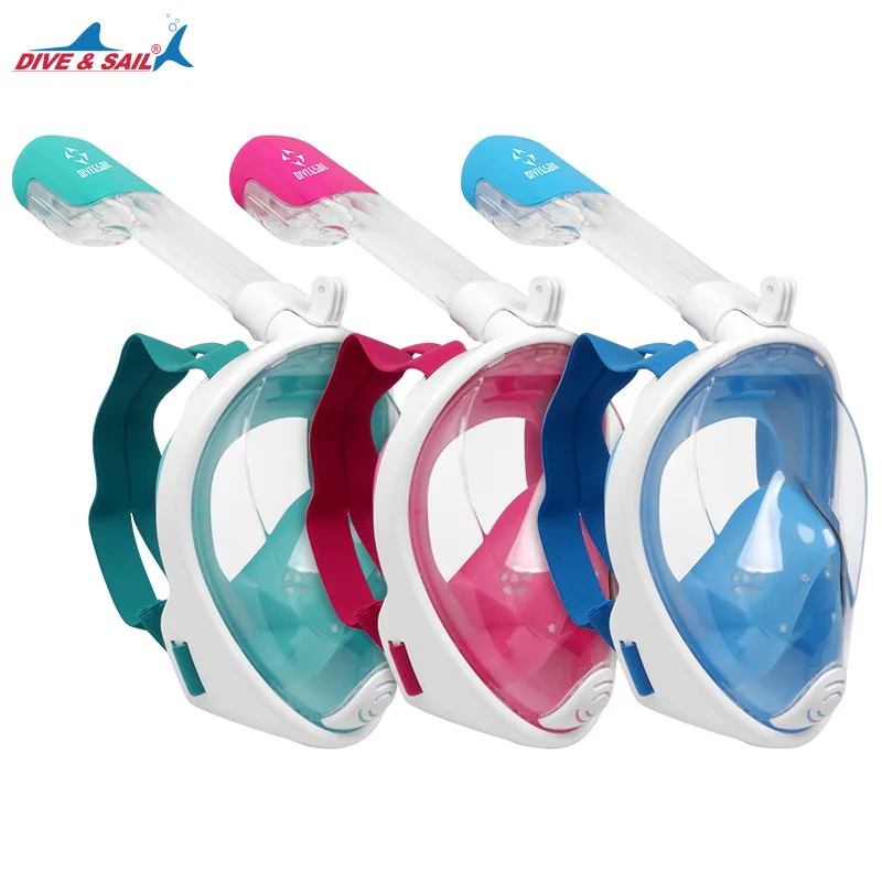 Men Women & Kids Full Face Diving Mask Silicone Scuba Mask Underwater Anti Fog Snorkeling Mask Swimming Diving Equipment