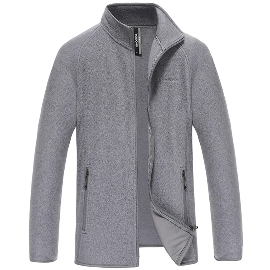 Mens Jackets Spring Autumn Simple Pure Color Stand Mens Jackets Big Sizes 2019 New Jacket Men Casual
