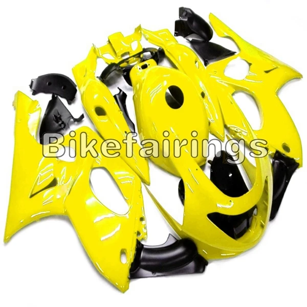 Цвет: желтый, черный, Обтекатели для Yamaha YZF600R Thundercat 1997 98 99 00 01 02 03 04 05 06 2007 впрыска ABS Полный панелей
