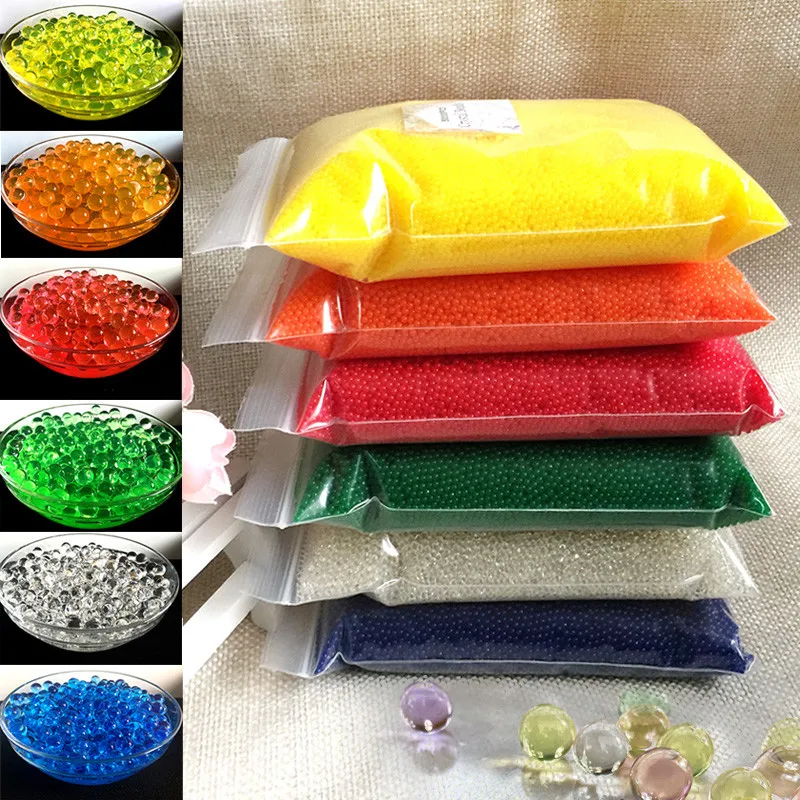 

10000 / batch of colorful pearl-shaped crystal mud water pearl gel with rubber ball planting magic jelly ball home decorat