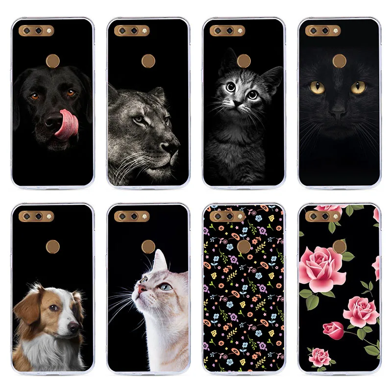 

Lamocase Case For ZTE Blade V9 Vita 5.7" Cover Painting Pattern For ZTE V9 Matte Phone Cases Flower Cat Funda