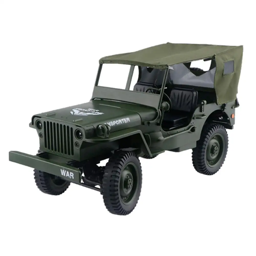 1:16 пульт дистанционного управления военный грузовик DIY Набор 4 колеса внедорожник модель радиоуправляемого грузовика пульт дистанционного управления альпинистский автомобиль комплект - Цвет: Army Green