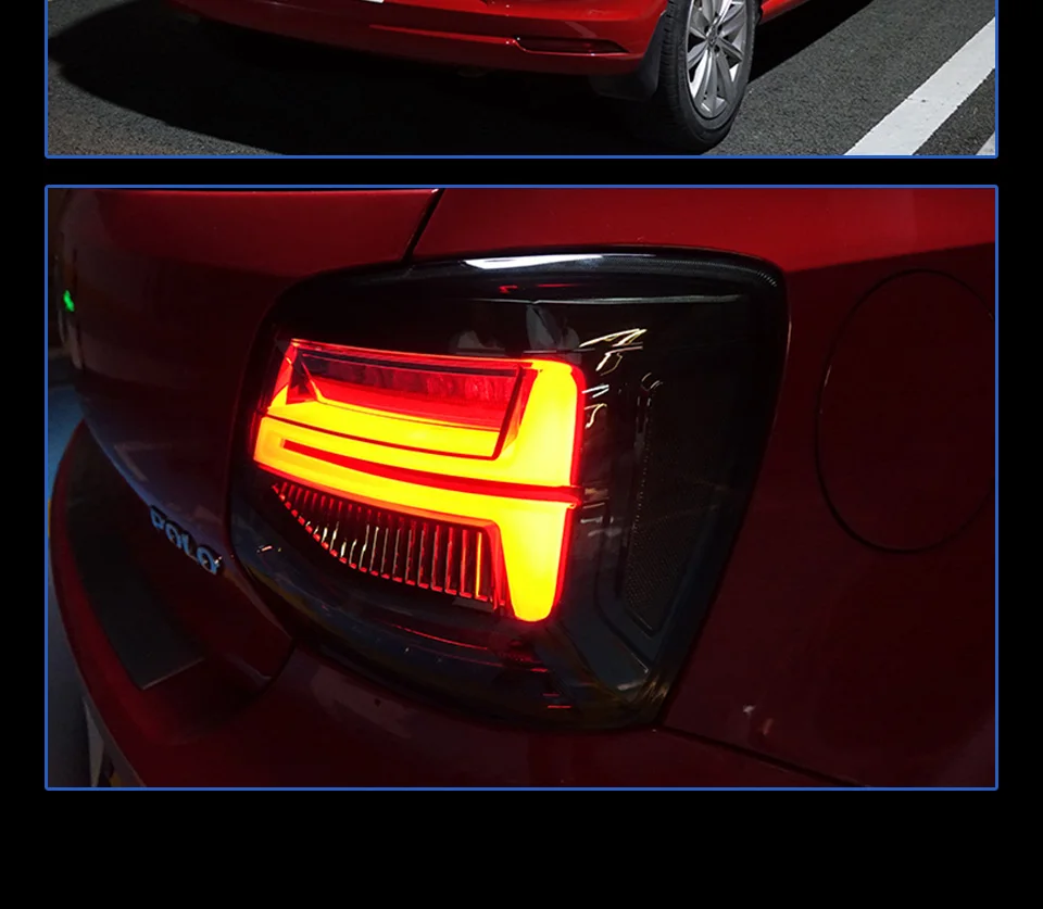 Стайлинга автомобилей задние фонари чехол для VW Polo задние фонари 2011- фонарь светодиодный задний фонарь поло задние фонари зад багажная лампа