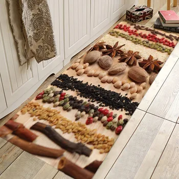 

Kitchen Season Strawberry Printing Pattern Kitchen Entrance Door Mat Anti-slip Floor Rug Bathroom Area Hallway Free Shipping