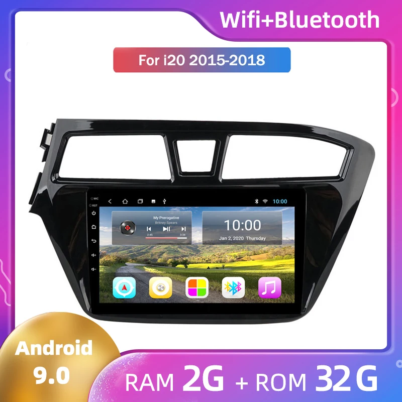 Для Hyundai I20 2015 2016 2017 большой экран машина Android 9 автомобильный мультимедийный плеер