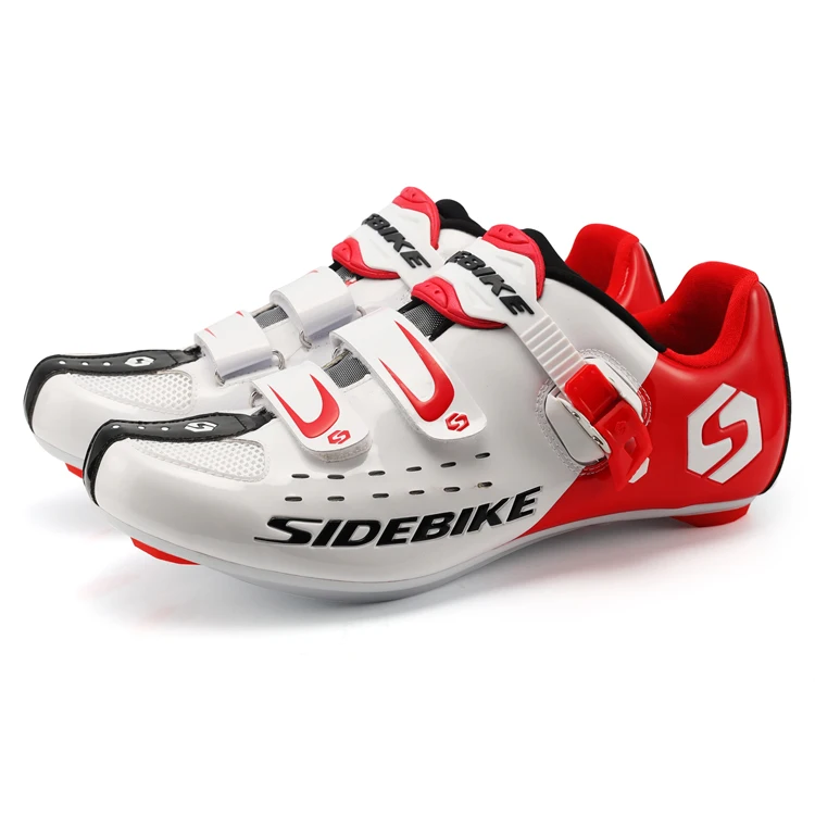 Sidebike шоссейная обувь для велоспорта, Спортивная профессиональная велосипедная обувь и наборы педалей, включая педали - Цвет: white shoes