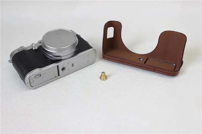 Винтажный чехол для камеры из искусственной кожи для Fujifilm X100F Fuji X100F, сумка для камеры, дизайн с открытой батареей+ ремешок+ чехол для аккумулятора
