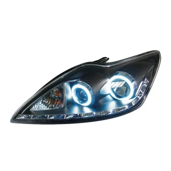 

Ford Focus 2009-2010 Headlights, lens, Angel Eyes, with daytime running lights, black